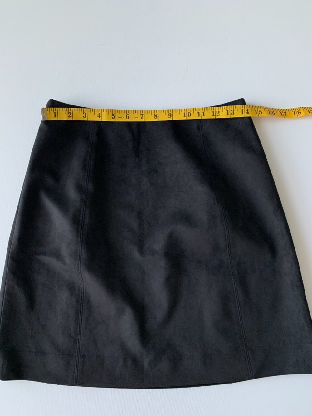 Babaton Skirt A-line Size 10 Black Faux Suede - Picture 4 of 8